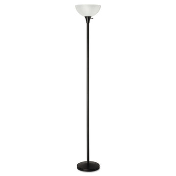 Alera® Floor Lamp, 71" High, Translucent Plastic Shade, 11.25"w X 11.25"d X 71"h, Matte Black freeshipping - TVN Wholesale